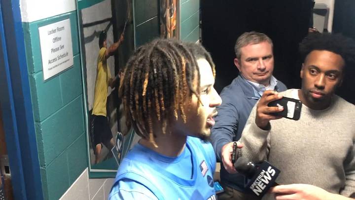WATCH: Cole Anthony, Garrison Brooks and Justin Pierce talk victory over UNCW