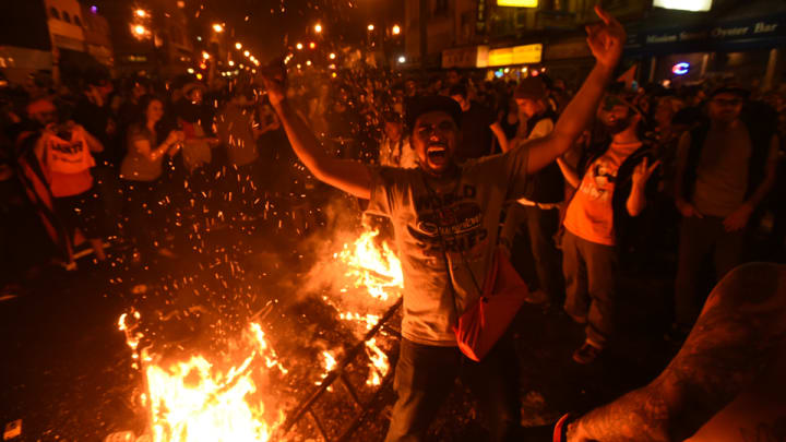 Several arrests, violence mar Giants World Series victory