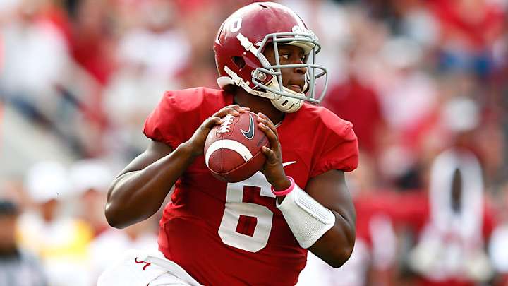 Alabama QB Blake Sims suffers bruised shoulder against Florida