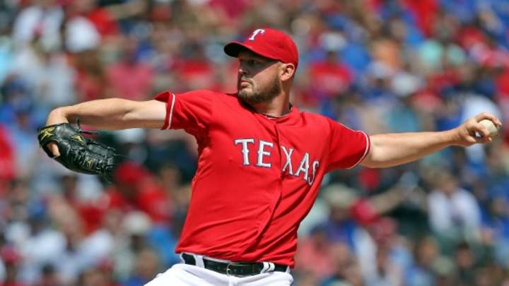 Rangers pitcher Matt Harrison to undergo MRI after back stiffness