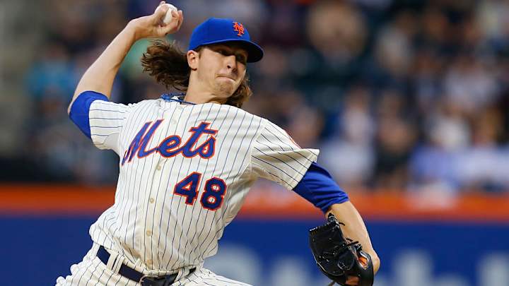 Mr. Met grew out his hair for Jacob deGrom's Rookie of the Year bid Mr. Met grew out his hair for Jacob deGrom's Rookie of the Year bid