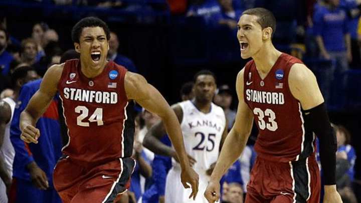 Stanford shocks Kansas in NCAA tournament to reach Sweet 16
