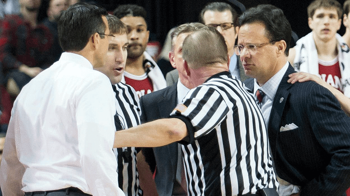 Indiana's Tom Crean, Nebraska's Tim Miles exchange words Indiana's Tom Crean, Nebraska's Tim Miles exchange words
