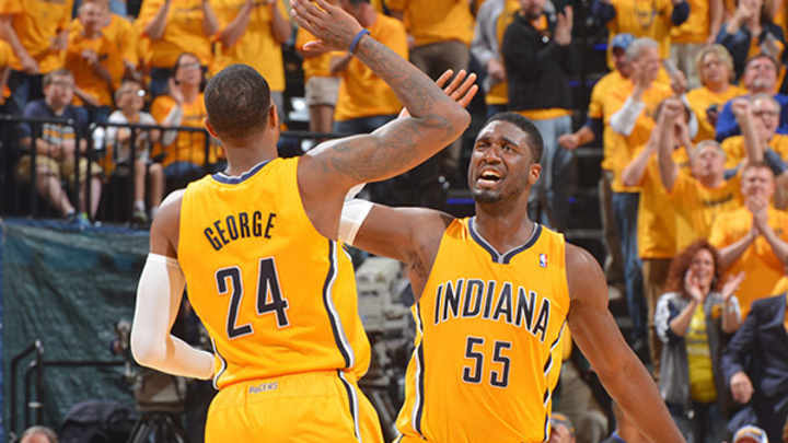 Three-Pointers: Roy Hibbert comes back to life as Pacers put away Hawks in Game 7