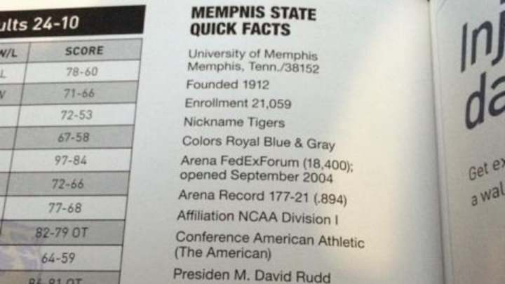Basketball program spells Memphis and president wrong Basketball program spells Memphis and president wrong