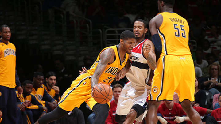 Three-Pointers: Paul George scores 39 to lead Pacers to Game 4 win, 3-1 series lead Three-Pointers: Paul George scores 39 to lead Pacers to Game 4 win, 3-1 series lead