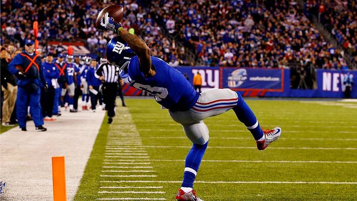 Odell Beckham's catch recreated by David Pollack and Jesse Palmer Odell Beckham's catch recreated by David Pollack and Jesse Palmer