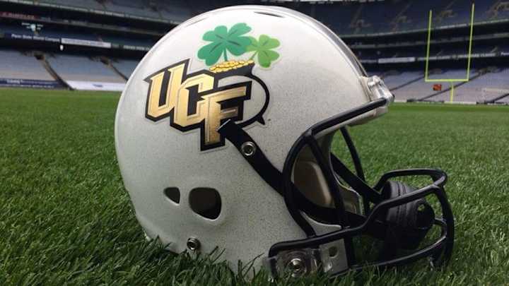 UCF unveils special helmet for game in Dublin