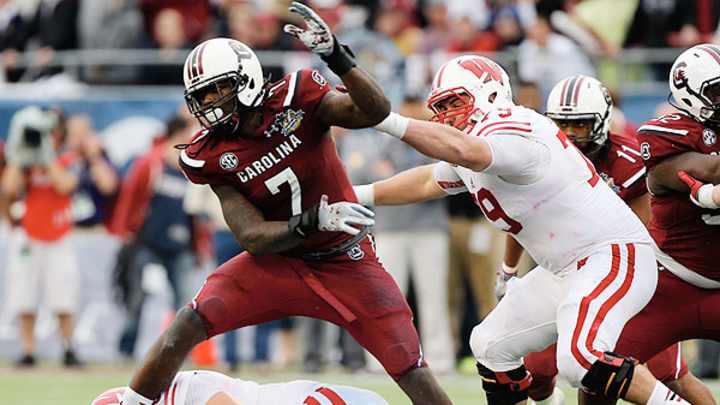Jadeveon Clowney's trainer praises his work ethic ahead of 2014 NFL draft