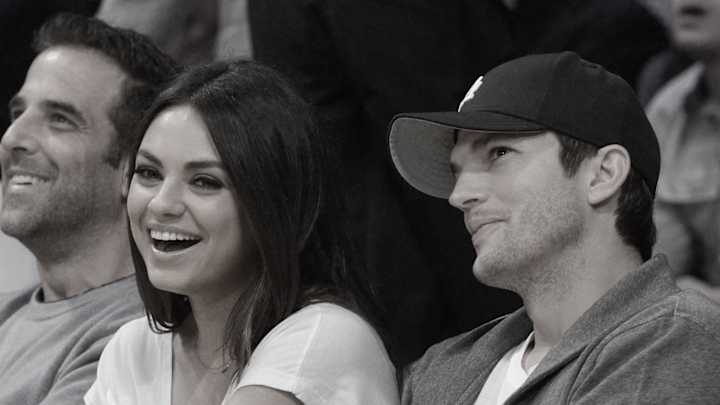 Sports Fans Mila Kunis and Ashton Kutcher
