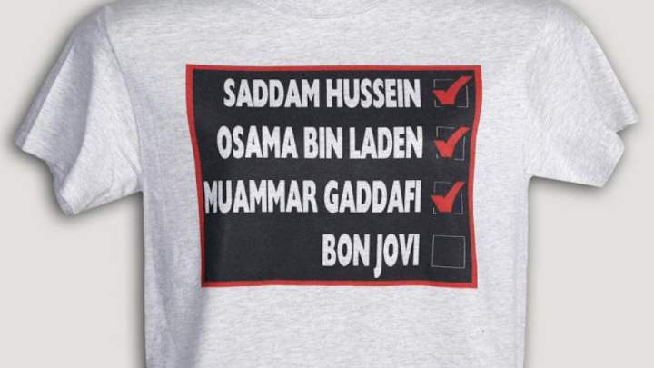 Buffalo T-shirt puts Bon Jovi on par with terrorists and dictators Buffalo T-shirt puts Bon Jovi on par with terrorists and dictators