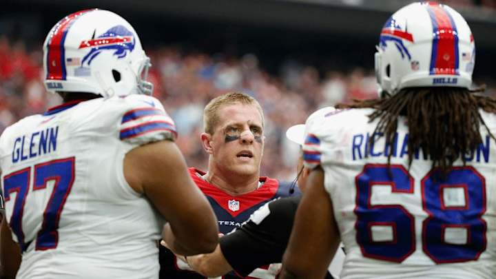 Bills G Cyril Richardson fined for late hit on J.J. Watt Bills G Cyril Richardson fined for late hit on J.J. Watt