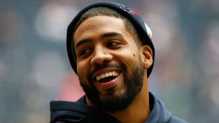 Texans' Arian Foster spoke to the media in a British accent