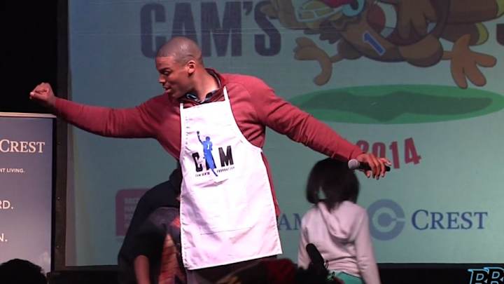 Cam Newton had a Thanksgiving party for 800 underprivileged kids