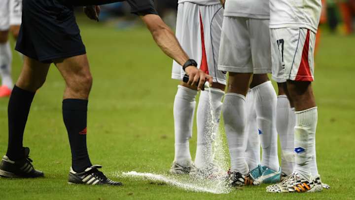 Premier League to consider using World Cup free kick vanishing spray