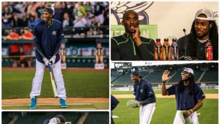 Kobe Bryant crushed a lefty home run in Richard Sherman's charity softball game