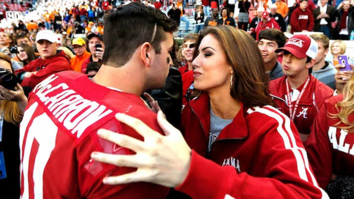 A.J. McCarron's engagement cake includes an edible Crimson Tide helmet