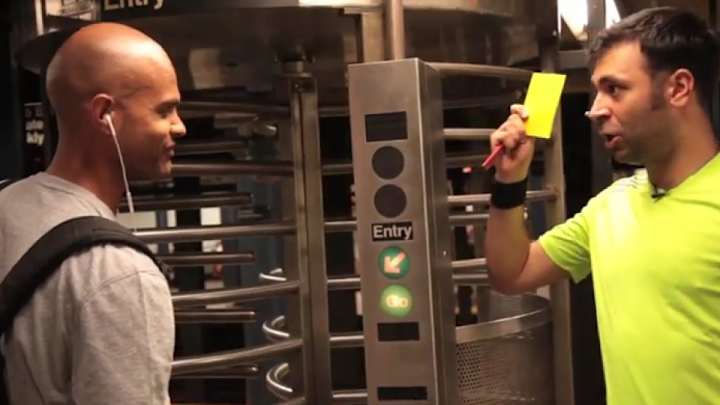'Ref In The City' is back giving yellow cards to the people of NYC 'Ref In The City' is back giving yellow cards to the people of NYC