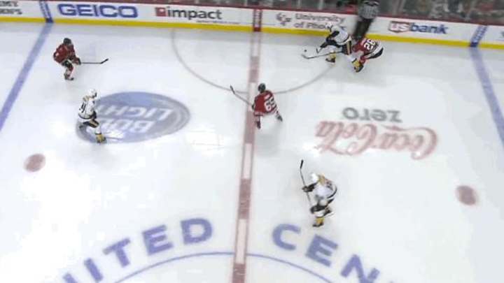 GIF: Predators' Seth Jones leaves game with upper body injury, will not return