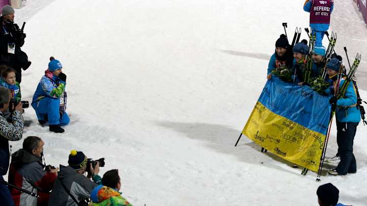Ukraine wins women's biathlon relay for 1st gold Ukraine wins women's biathlon relay for 1st gold