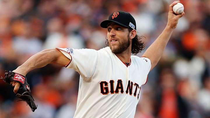 Giants ace Madison Bumgarner celebrates pennant with six beers