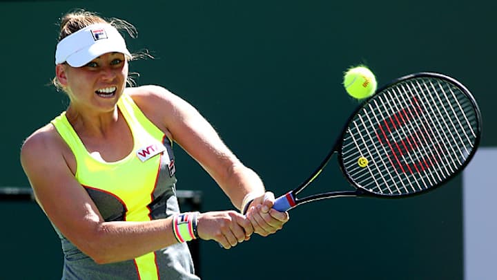 Zvonareva remains optimistic after first-round loss at Indian Wells
