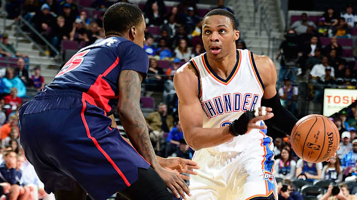 Video: Thunder's Russell Westbrook throws down big dunk against Pistons Video: Thunder's Russell Westbrook throws down big dunk against Pistons