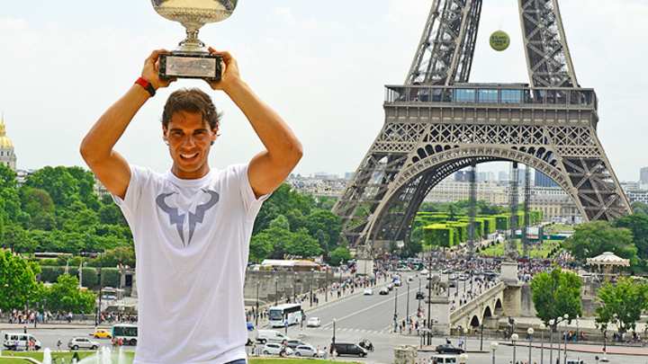 Photos: Rafael Nadal poses with the French Open trophy Photos: Rafael Nadal poses with the French Open trophy