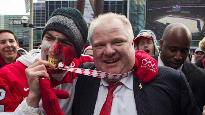 Hockey-crazed Canadians celebrate Olympic gold