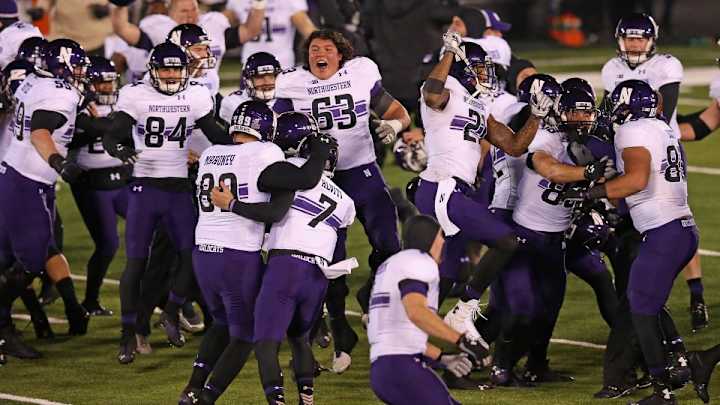 Northwestern players are very excited for Chick-Fil-A after victory