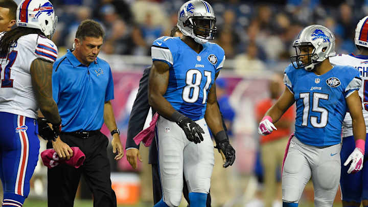 Detroit Lions wide receiver Calvin Johnson listed as questionable Detroit Lions wide receiver Calvin Johnson listed as questionable