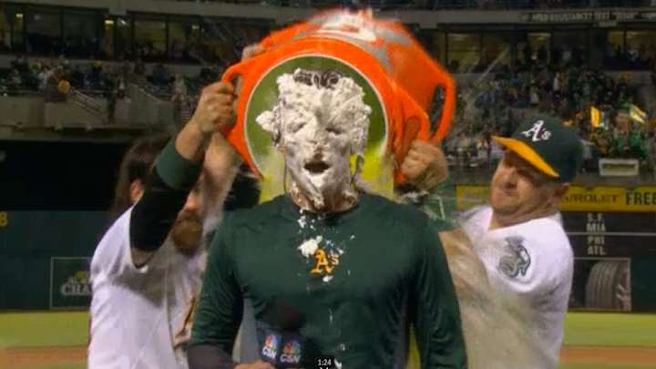 Josh Donaldson gets pie to the face, Gatorade shower after walk-off HR