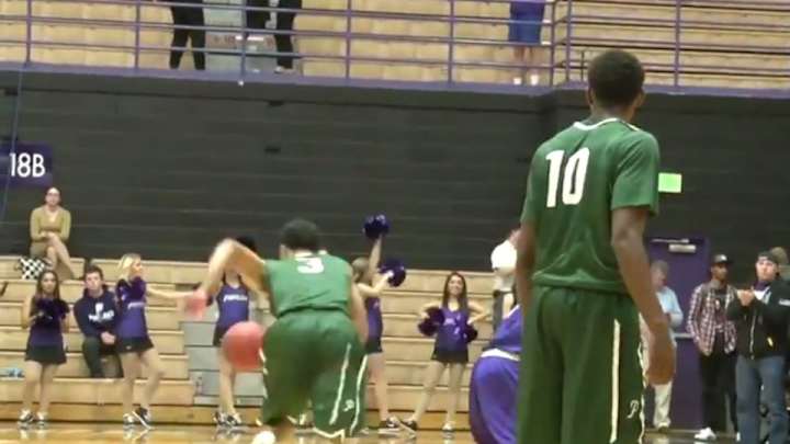 College player fakes end of game handshake to steal ball and dunk it College player fakes end of game handshake to steal ball and dunk it