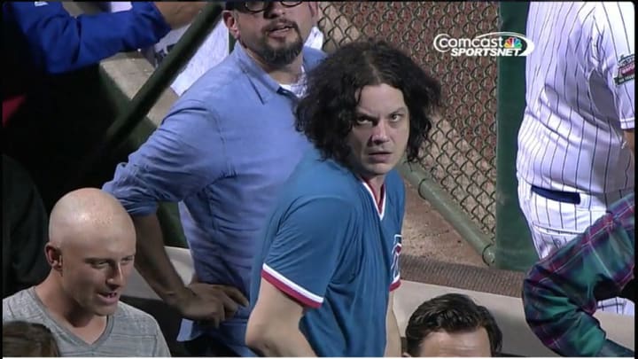 Jack White went to the Cubs game last night and looked miserable
