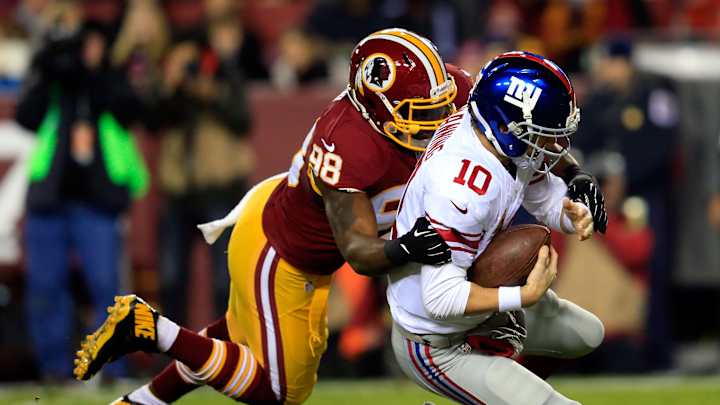 Redskins' Brian Orakpo, Jordan Reed miss practice with injuries