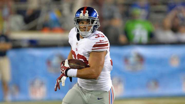Giants running back Peyton Hillis could be out 'a while' with ankle injury