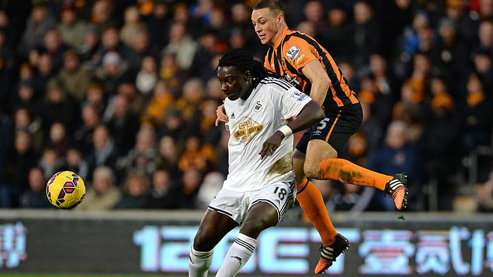 Swansea edges Hull City 1-0 on first-half deflected goal Swansea edges Hull City 1-0 on first-half deflected goal