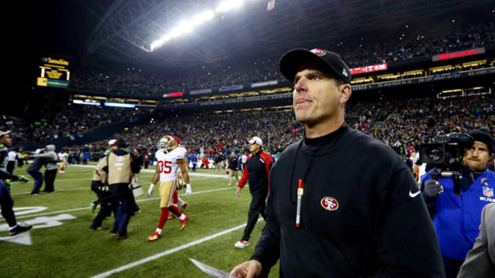 49ers' Jim Harbaugh finally finds grace and humility in the agony of defeat