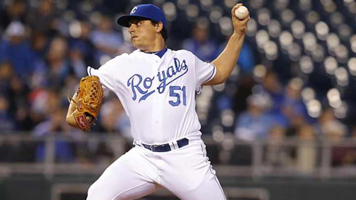 Injuries to Omar Infante, Matt Moore mar Royals' win over Rays