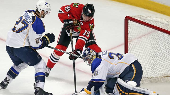 2014 NHL Playoffs: Toews, Crawford lead Blackhawks to 2-0 win over Blues 2014 NHL Playoffs: Toews, Crawford lead Blackhawks to 2-0 win over Blues
