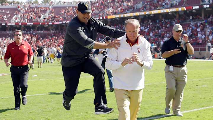 Pac-12 fines USC AD Pat Haden $25,000, reprimands Steve Sarkisian Pac-12 fines USC AD Pat Haden $25,000, reprimands Steve Sarkisian
