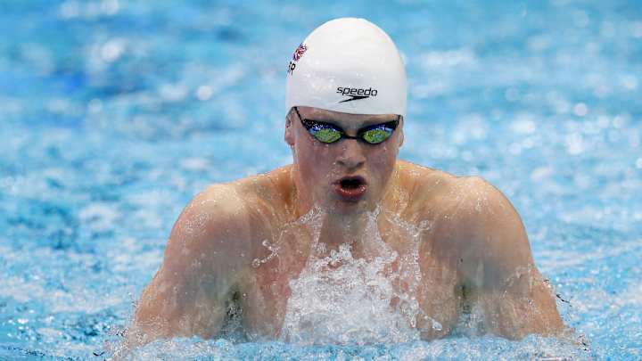 Britain's Adam Peaty sets world record in 50-meter breaststroke