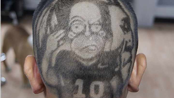 Fan gets crazy, confusing Redskins-Simpsons scene cut into his hair Fan gets crazy, confusing Redskins-Simpsons scene cut into his hair