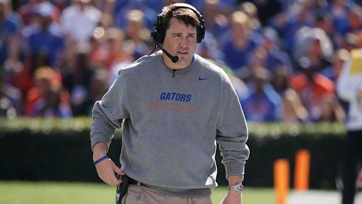 Florida defensive tackle Jonathan Bullard writes Muschamp on eye black