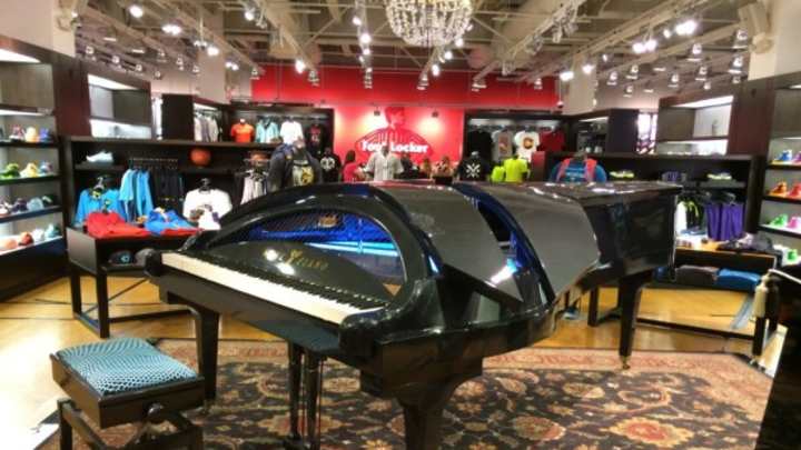 Kobe's Custom Piano is at a Foot Locker in LA