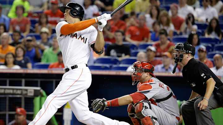 Giancarlo Stanton shows power to all fields in chase for home run crown Giancarlo Stanton shows power to all fields in chase for home run crown