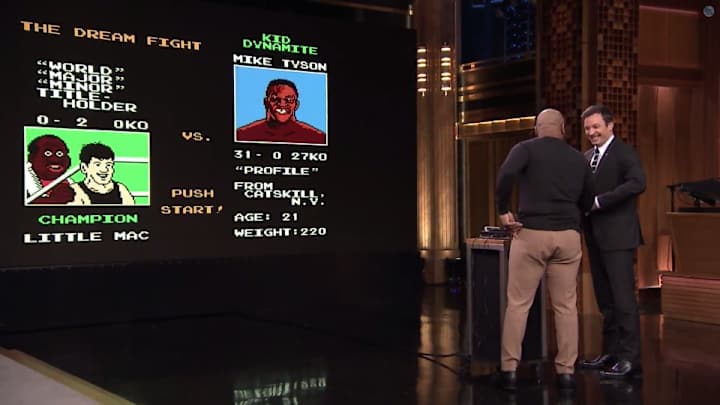 Mike Tyson gets knocked out by video game Mike Tyson Mike Tyson gets knocked out by video game Mike Tyson