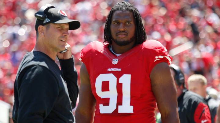 49ers coach Jim Harbaugh: 'No tolerance' for domestic violence