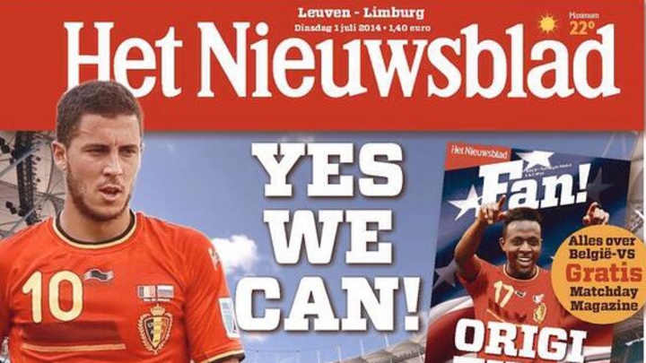 Belgian newspaper uses President Obama's campaign slogan againt the USMNT