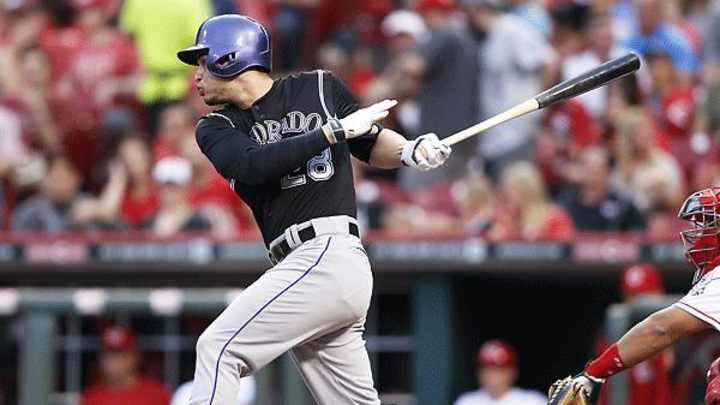 Nolan Arenado's hitting streak over at 28 games, Rockies fall to Reds